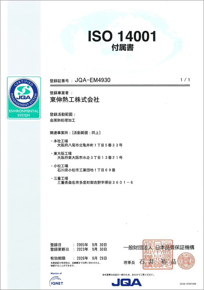 ISO 14001附属書
